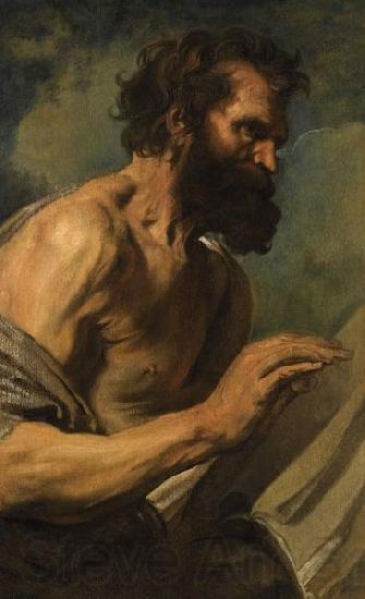 Anthony Van Dyck Study of a Bearded Man with Hands Raised Spain oil painting art